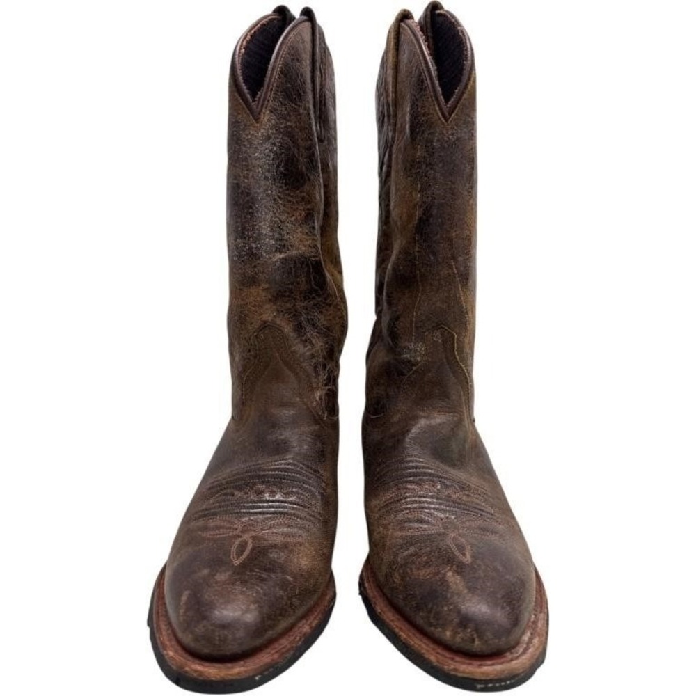 Cool West Womens Brown Distressed Leather Western Cowgirl Boots CW5292 Size 6.5M - Picture 2 of 8